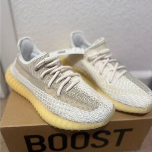 Adidas Yeezy Boost 350 V2 White and Cream Sneakers